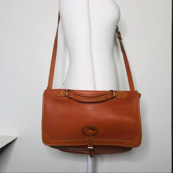 Dooney & Bourke Tan Leather Laptop Bag - Picture 2 of 11